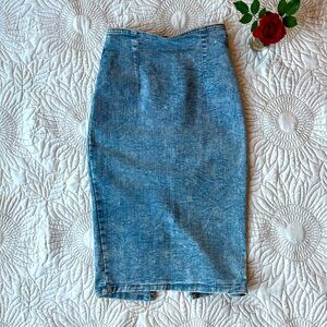 Judy Blue midi jean skirt